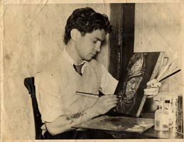 The earliest photo extant of my father, here at 17 just beginning his boxing career.